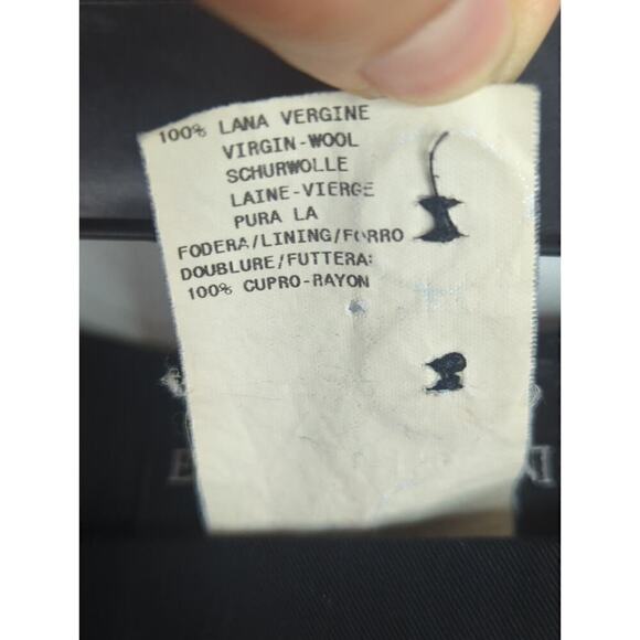 Emporio Armani Women's Solid Mid Rise Straight Leg Dress Pants Black US size 0 - Picture 7 of 11